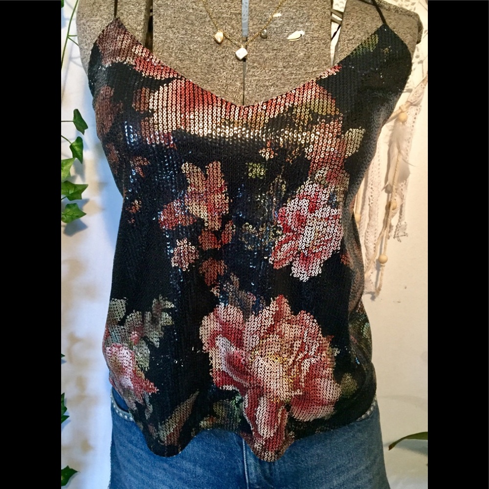 Dynamite sequin v-neck cami